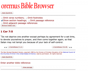 Oremus search result